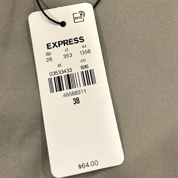 Express men shorts khaki size 38 8” above the knee brand new - Picture 4 of 4